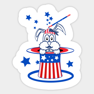 Independence day T-Shirt - Funny Rabbit T-Shirt Sticker